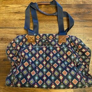 Vera Bradley Mini Medallions Design Large Nylon Laptop Bag Tote